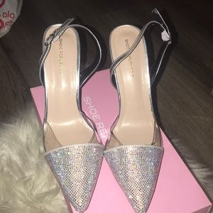 Sliver high heels